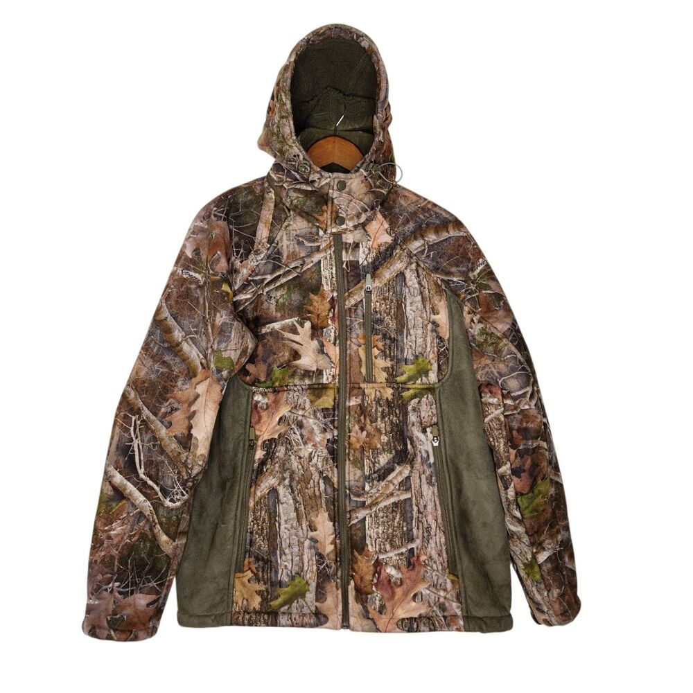 RedHead Mens L Scentinel Camouflage Hooded Fleece Lined Hunting Outdoor Jacket